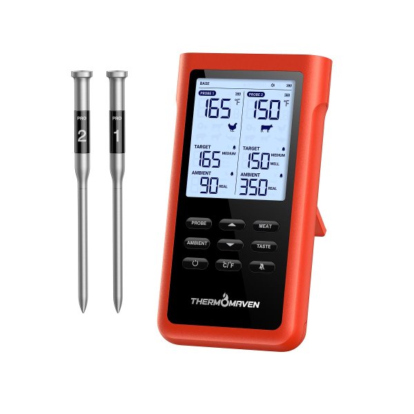 ThermoMaven Smart Wireless Meat Thermometer 3000FT 6 Sensors