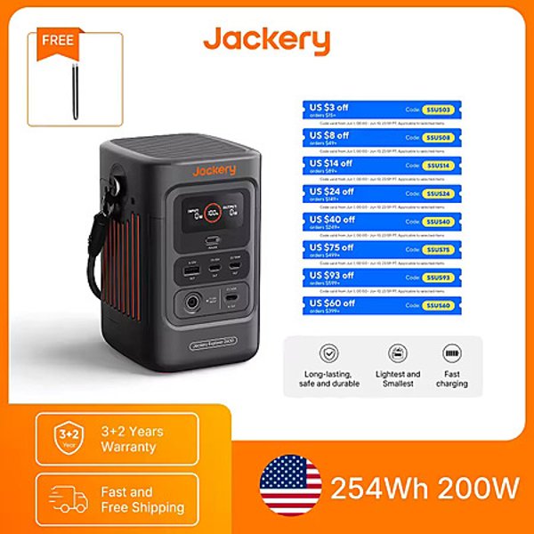 Jackery Explorer 240D Power Bank 254Wh