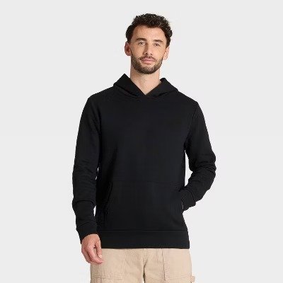  Men's Fleece Hoodie Sweatshirt Black M