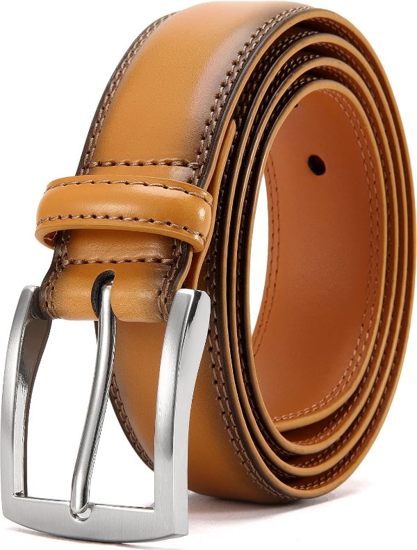 DOOPAI Men's Genuine Leather Black Belt