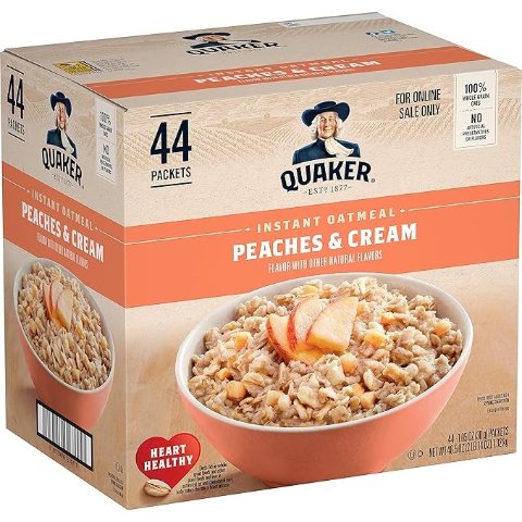  Instant Oatmeal Peaches & Cream 44 Packs