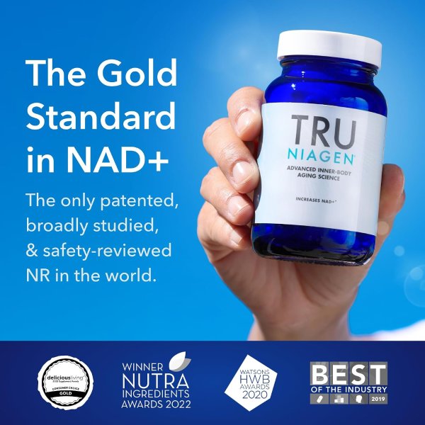 TRU NIAGEN NAD+补充剂 300mg 90天 2瓶