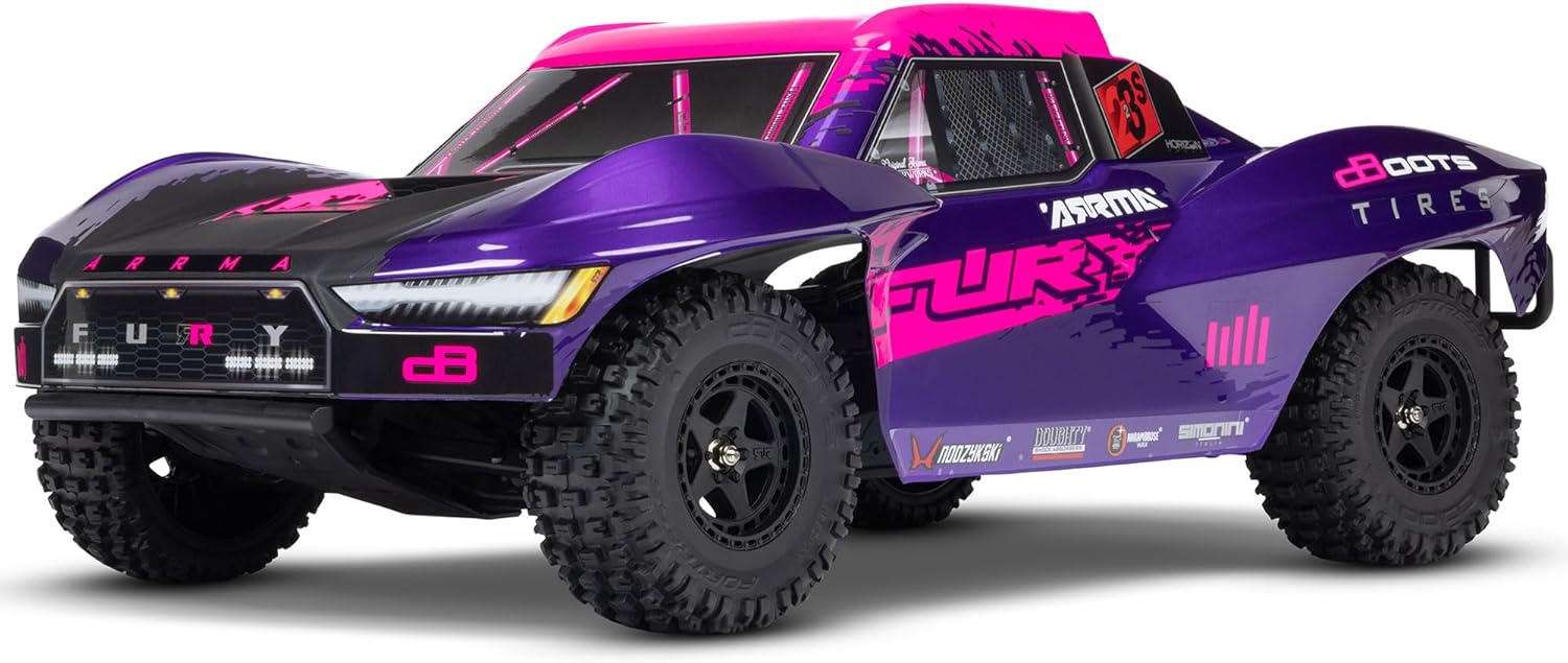 Amazon.com: ARRMA RC Truck 1/10 FURY 2wd 223S BLX Brushless Short Course Truck RTR (Battery and Charger Not Included) with DSC, Purple, ARA3521T3 : Toys &amp; Games