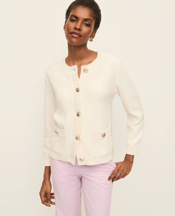 Crew Neck Cardigan
