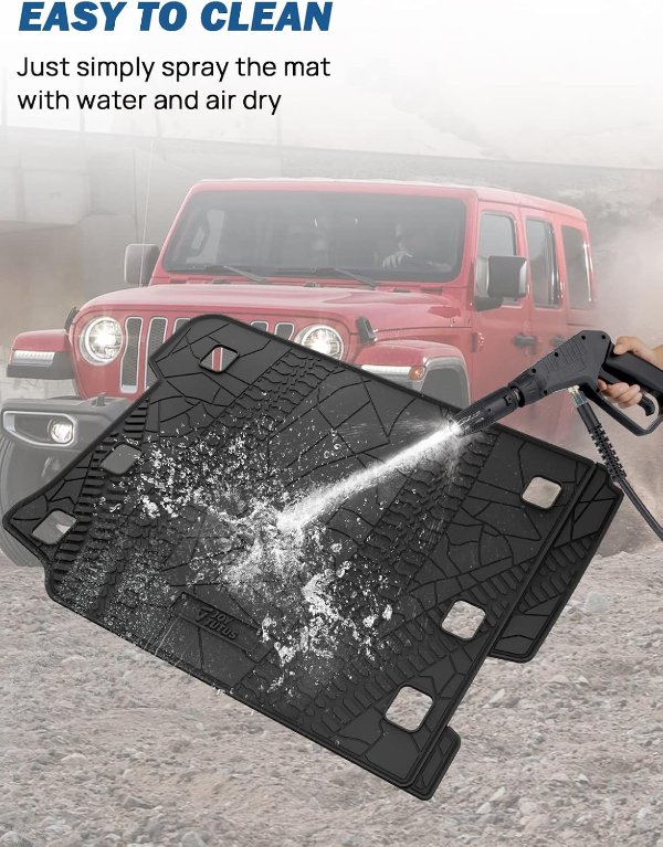 JOYTUTUS Cargo Mat Waterproof for Wrangler JL 4X4
