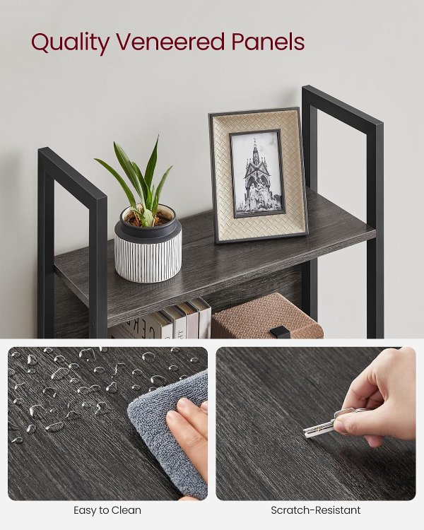 5-Tier Bookshelf ULLS025B04 Industrial Charcoal Gray