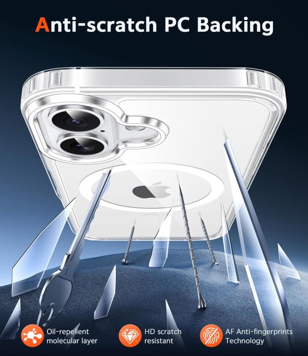 FNTCASE iPhone 17 Clear Magnetic Phone Case