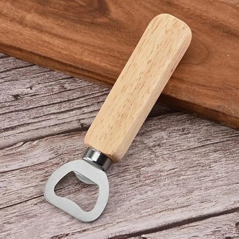 不锈钢木柄开瓶器 1个