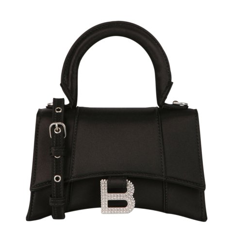 XS Hourglass Satin Top Handle Bag