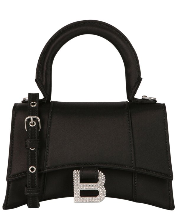 XS Hourglass Satin Top Handle Bag