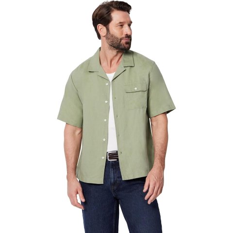 Amazon Essentials Men s Short Sleeve Linen Blend Shirt