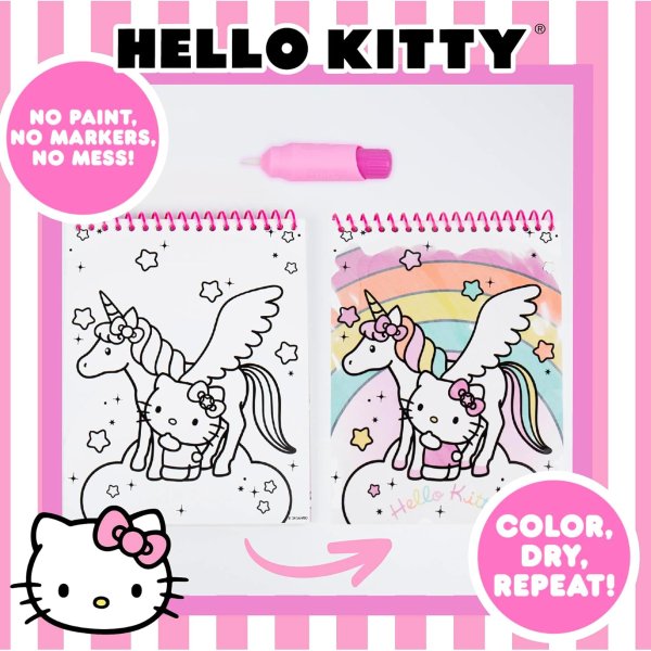 Hello Kitty 水画填色本，无墨不脏衣服，随身带随时画