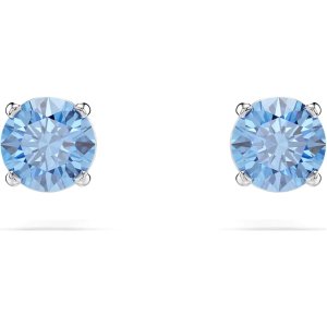 Swarovski  Stilla 蓝色圆形耳钉