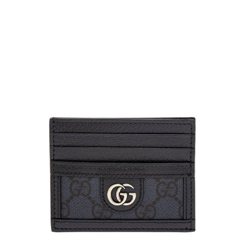 Ophidia Canvas Leather Card Case