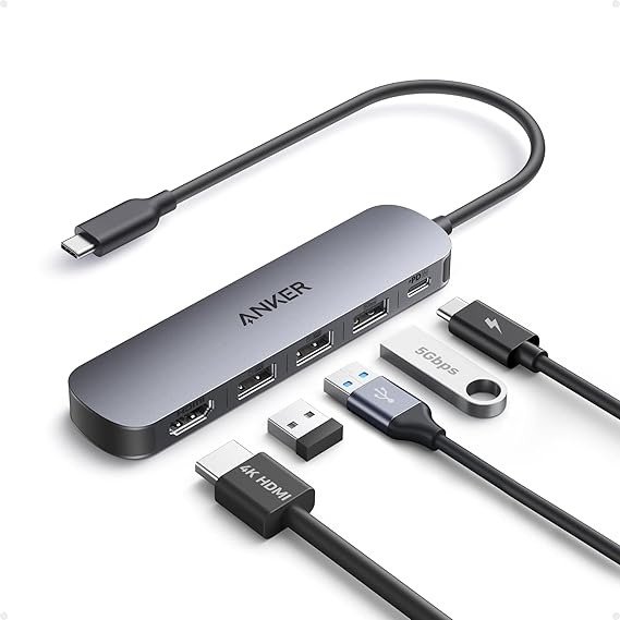  5合1 USB-C集线器 4K HDMI 90W供电