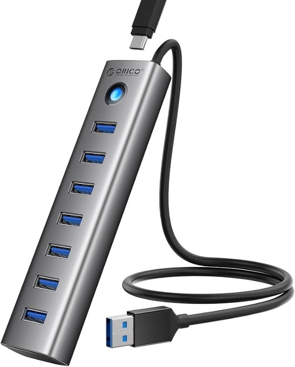 ORICO 7口USB 3.0铝合金集线器 5Gbps