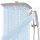 G-Promise 16 Inch All Metal Shower Combo Brushed Nickel