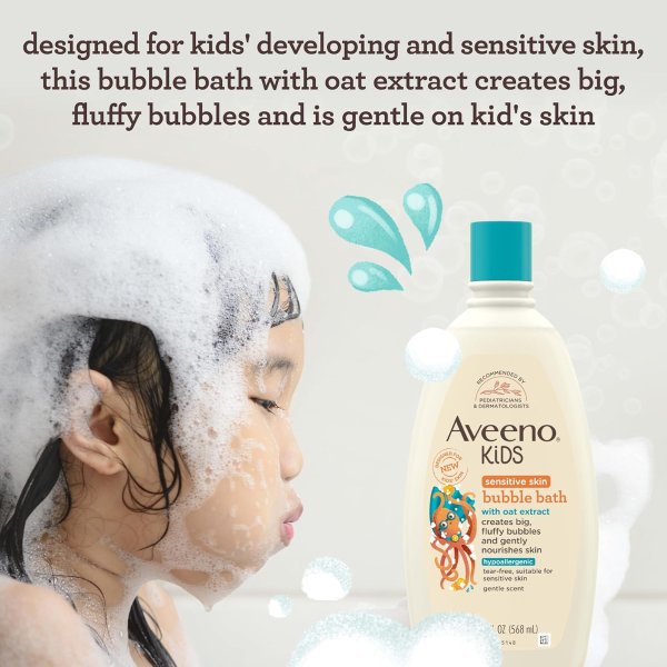 Aveeno Kids Bubble Bath Sensitive Skin 19.2 oz