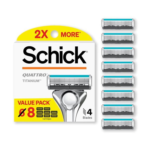 Quattro Razor Refills 8 Count