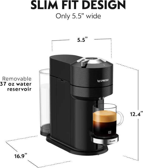 Nespresso Breville Vertuo Next 胶囊咖啡机带奶泡器