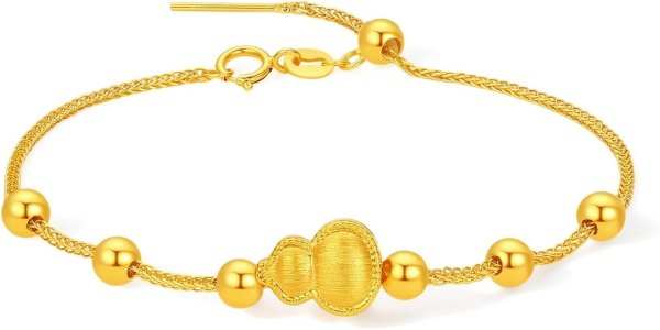 ZHOU LIU FU 24K Gold Small Gourd Pendant