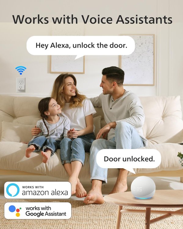 Wi-Fi Smart Door Lock Fingerprint Matte Black
