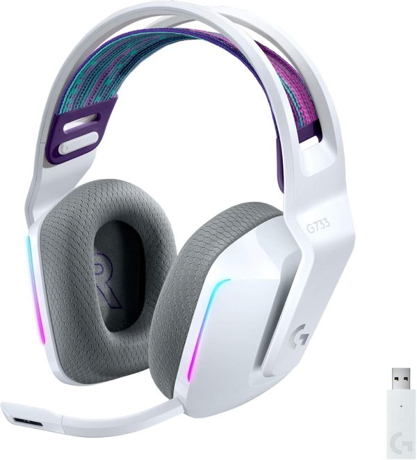 Logitech G733 无线电竞耳机 白色