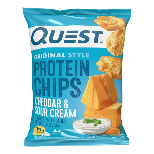 Quest Nutrition Quest Cheddar Sour Cream Protein Chips 19g Protein 12 Pack