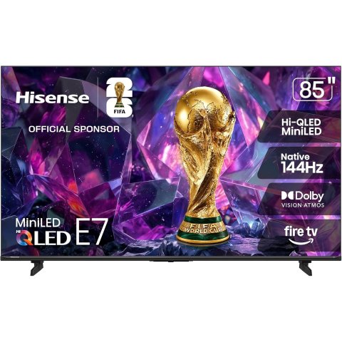Hisense 85E7SF 85英寸Mini-LED 144Hz 4K智能电视