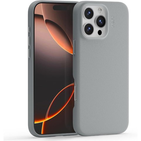 MOFT MOVAS iPhone 16 Pro 水泥灰磁吸皮革壳
