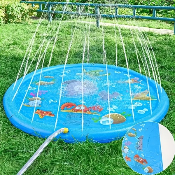 Thick PVC Kids Water Sprinkler Mat 39.4 Inch