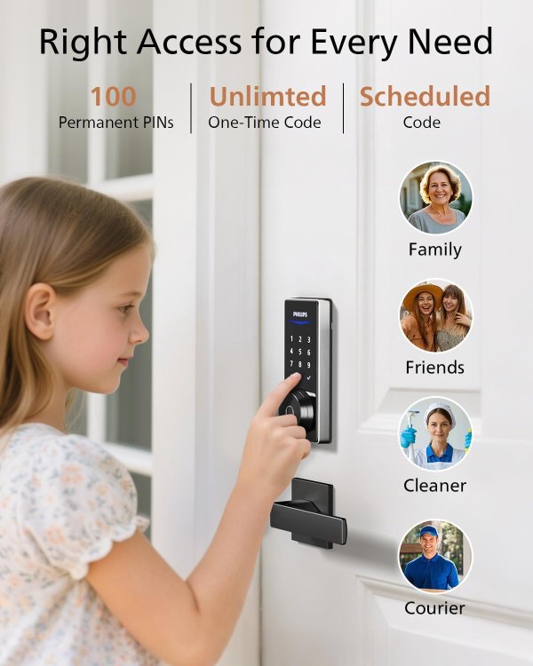 Fingerprint Smart Door Lock APP Control 9-Month Battery