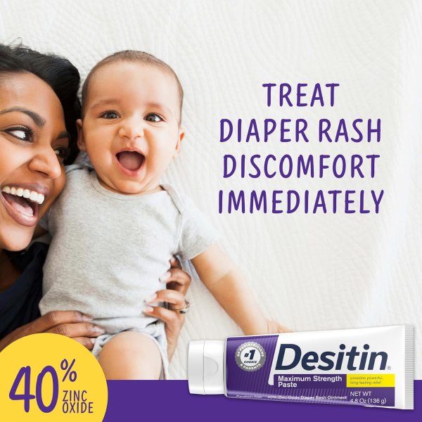 Desitin 40% Zinc Oxide Diaper Rash Paste 4.8oz