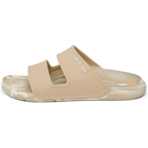 $17.54 Amazon.com | Reef Oasis Double Up Mens Waterproof Slide Sandal, Soft and Supportive Molded Footbed, Fossil/Birch, 10 | Slides
