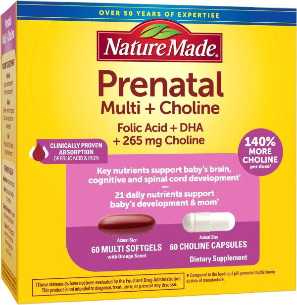 Prenatal Softgels with Folic Acid DHA 60 Count