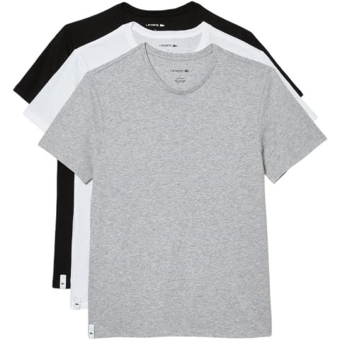 Lacoste Men s 100% Cotton Crew Neck Undershirt 3-Pack