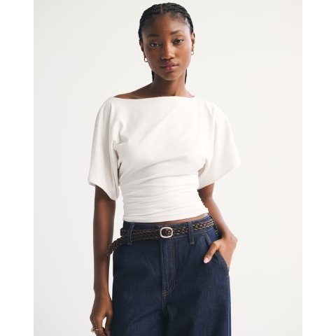 Abercrombie Women s Flutter Sleeve Top