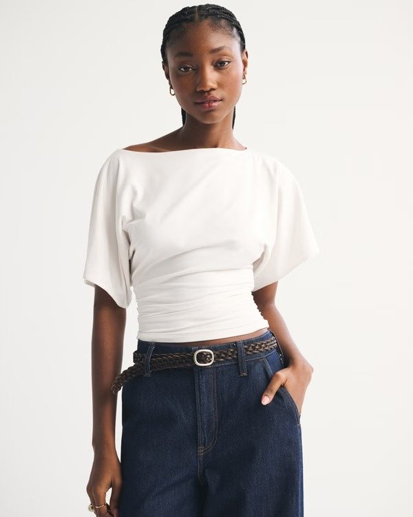 Abercrombie Women's Flutter Sleeve Top