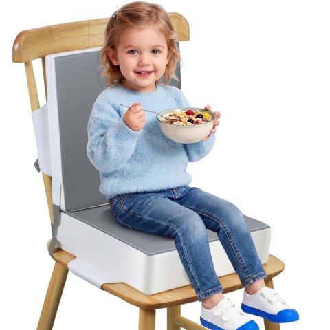 Toddler PU Booster Seat Grey