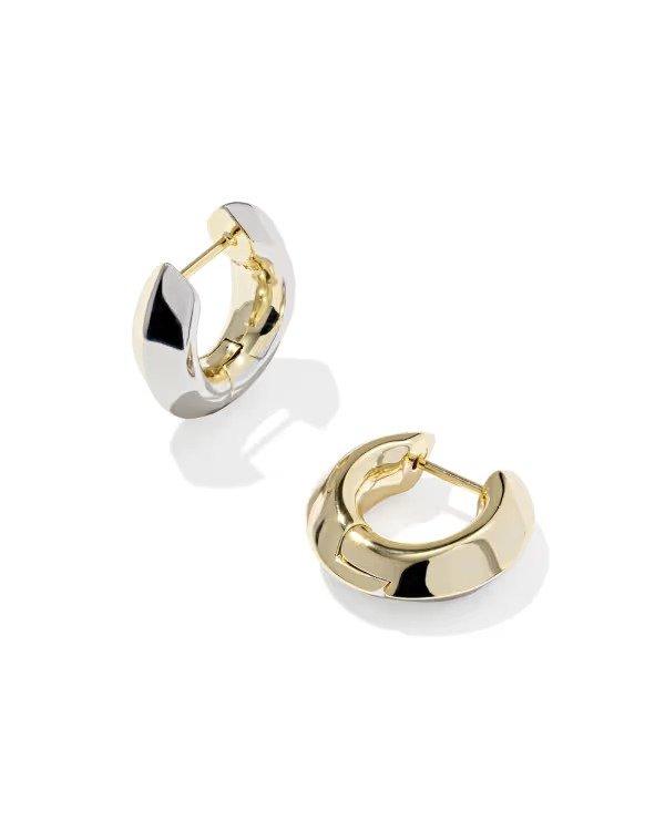 Mikki Mixed Metal Huggie Earrings