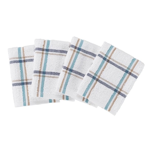 Mainstays Woven Dish Cloth Set 4-Pack 12x12 Inch