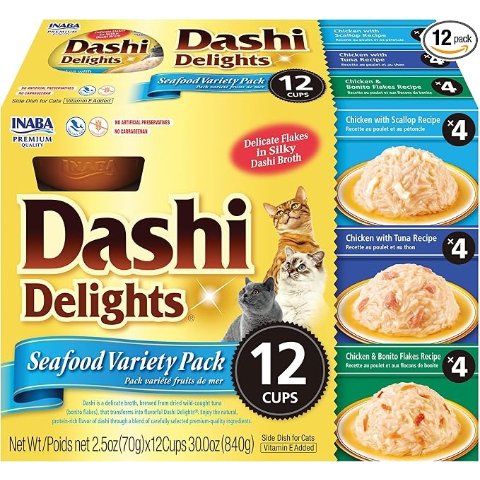 INABA Dashi Delights 猫用金枪鱼鸡肉杯 2.5盎司