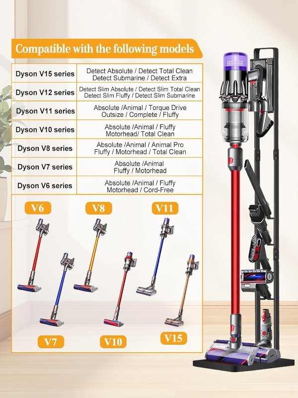Haturi Dyson V15 Vacuum Metal Stand Black