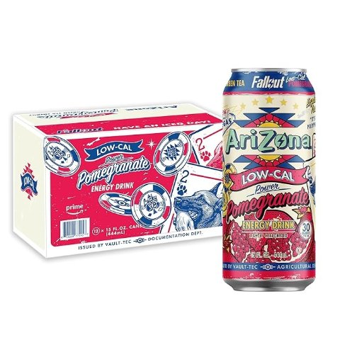 Energy Drink 15 fl oz Low Calorie Pomegranate Green Tea 12 Pack