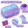 QQKO Kids Bento Lunch Box Purple 4 Compartments