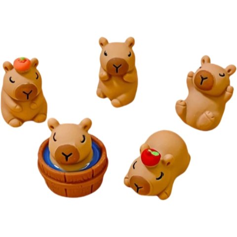 3D Capybara Shoe Charms Set 5PCS