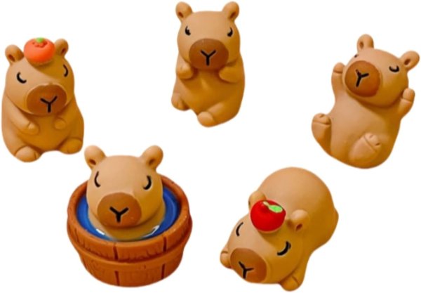 3D Capybara Shoe Charms Set 5PCS