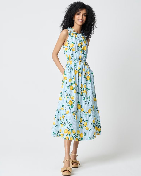 Tie-Shoulder Midi Dress for Women