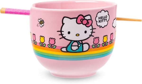 Hello Kitty 20oz陶瓷拉面碗，适用微波炉、洗碗机