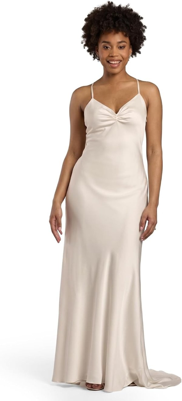 David's Bridal 缎面吊带裙